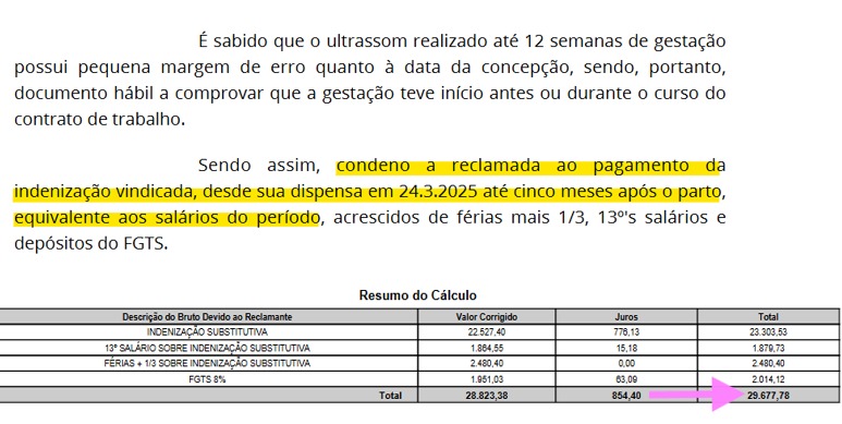 Sentença favorável